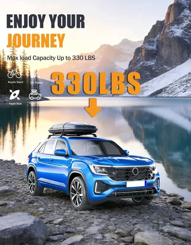 Miniatura 3 de KINGGERI Barras transversales de techo con cerradura de 330 libras compatibles con Volkswagen VW Atlas Cross Sport 2020-2026