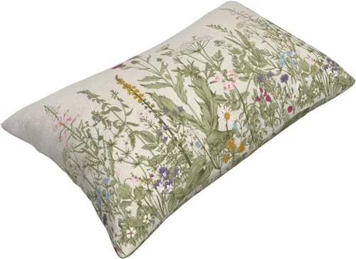 Miniatura 6 de AEIOAE Fundas de Almohada Verde Salvia de 12x20 Pulgadas Juego de 2, Fundas de Cojines Decorativos de Plantas de Flores Silvestres de Primavera