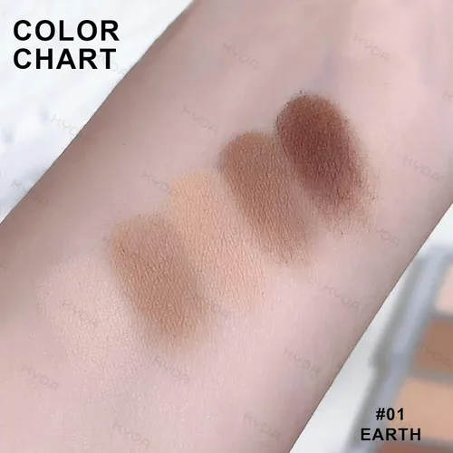 Miniatura 5 de KYDA Paleta de sombra de ojos Netural Nude de 5 colores con pincel, sombra de ojos marrón mate, paleta de ojos mate, regalo de maquillaje de ojos
