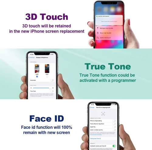 Miniatura 4 de [No LCD] Reemplazo de pantalla para iPhone X OLED de 5.8 pulgadas (A1865 A1901 A1902), pantalla táctil 3D digitalizador kit de reparación