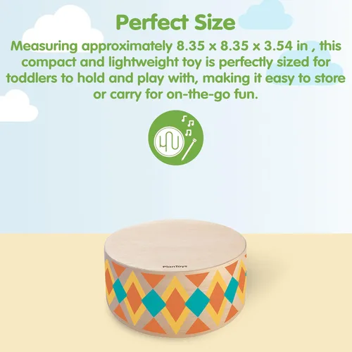 Miniatura 2 de PlanToys® Caja de Ritmo de Tambor de Madera Juguete Musical para Niños Instrumento Musical Montessori para Niños Pequeños y Niños Juguete