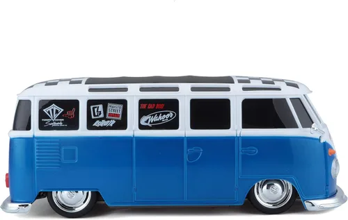 Miniatura 13 de Maisto 1:24 RC VW Van Samba 2.4GHZ Vehículo de control remoto, blanco/azul (81529-00000009)