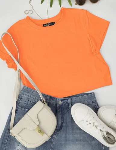 Miniatura 6 de MEROKEETY Camisetas cortas de verano de manga corta con cuello redondo para mujer