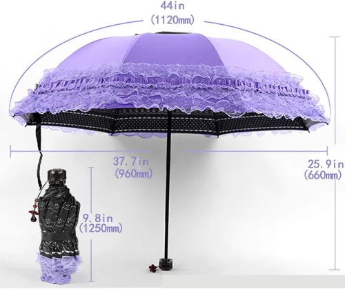 Miniatura 6 de FoldCompact Sun&Rain - Paraguas de viaje ligero, rosa morado, tamaño único (rosa morado)