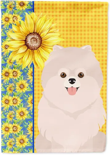 Miniatura 188 de Caroline's Treasures WDK5331CHF - Bandera de verano con diseño de girasoles rojos y blancos, manga grande, para porche, para colgar en la pared