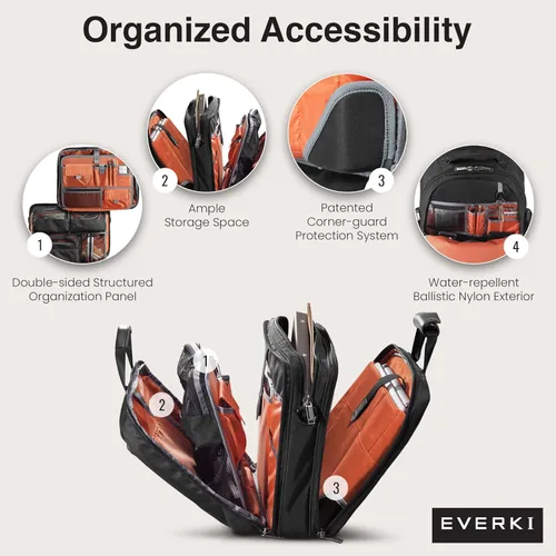 Miniatura 3 de EVERKI Versa - Maletín para laptop, bolsa de computadora resistente para portátiles de 13 a 17.3 pulgadas, bolsa de viaje resistente al agua