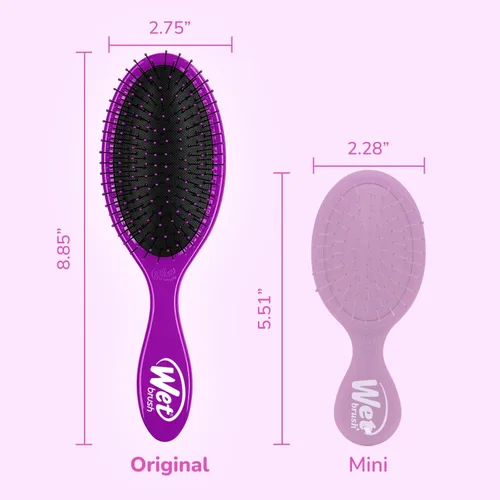 Miniatura 5 de Wet Brush - Cepillo desenredante original con cerdas ultrasuaves IntelliFlex, color morado, que se desliza a través de los nudos con facilidad