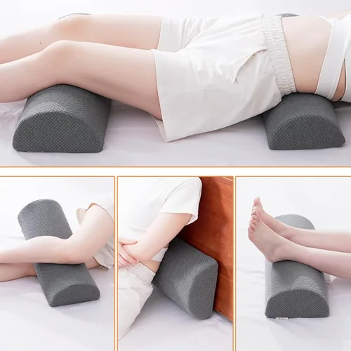 Miniatura 5 de 2 almohadas de rodilla para dormir, almohada de media luna para cuello, piernas, tobillo pie y rodilla, espuma de alta densidad para elevación