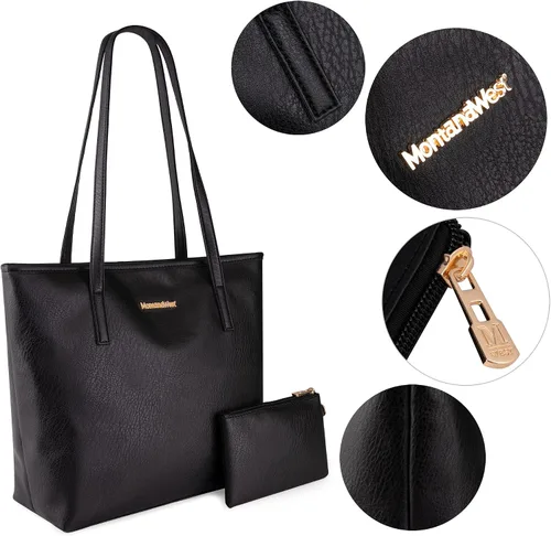Miniatura 5 de Montana West - Bolsas de mano de cuero vegano, carteras y bolsos de mano para mujer con asa superior para damas, bolsos de hombro