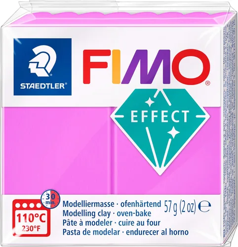 Miniatura 12 de STAEDTLER 8010-501 FIMO Effect - Arcilla de modelado de polímero endurecedor en horno - Verde neón (2.01 oz)