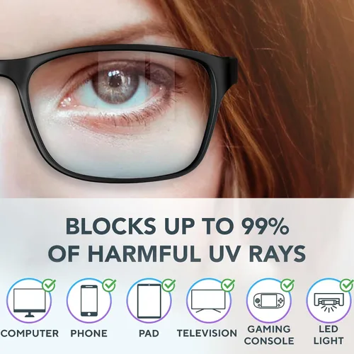 Miniatura 2 de Elegantes lentes de bloqueo de luz azul para mujeres y hombres, ayudan a aliviar la fatiga ocular digital y el dolor de cabeza de las computadoras