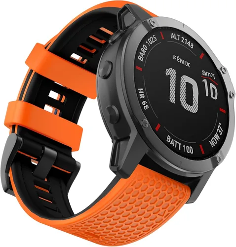 Miniatura 8 de OVERSTEP Correas de ajuste rápido de 0.866 in para Garmin Fenix 5/Fenix 6/Fenix 7, correa de repuesto de silicona suave compatible con Garmin