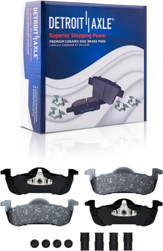 Miniatura 7 de Detroit Axle - Kit de freno para Nissan Rogue 2014, 2015, 2016, 2017, 2018, 2019, rotores de freno de disco de cerámica, con repuesto de hardware
