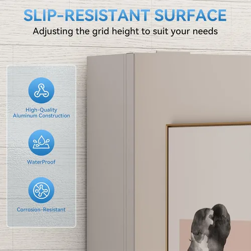 Miniatura 5 de Sunrosa Botiquín de Medicina de Aluminio para Baño con Puerta de Espejo, 30"×27.5" Gabinete de Espejo de Baño, Montable en Pared y Empotrable