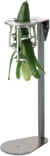 LOUIS TELLIER - Pelador de pepino en soporte - Para pepino de hasta Ø2.4 in - Hoja de acero inoxidable - Alta eficiencia