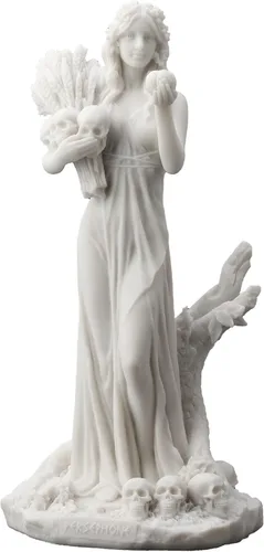 Veronese Design 10 1/4 Perséfone Diosa griega de la vegetación y el inframundo estatua de resina de mármol acabado blanco
