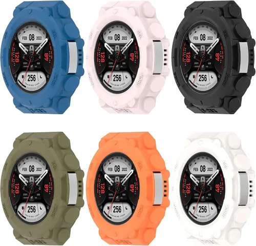 Funda protectora compatible con Amazfit T-Rex 2 para Amazfit T-Rex 2, accesorios para reloj inteligente Amazfit T-Rex 2 (6 colores)