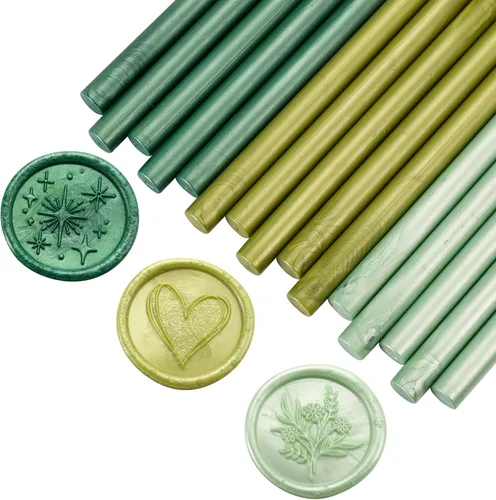 Miniatura 26 de Yoption 15 barras de cera para sellar pistola de pegamento para sello de cera, ideal para invitaciones de boda, sobres, tarjetas, ideas de regalo