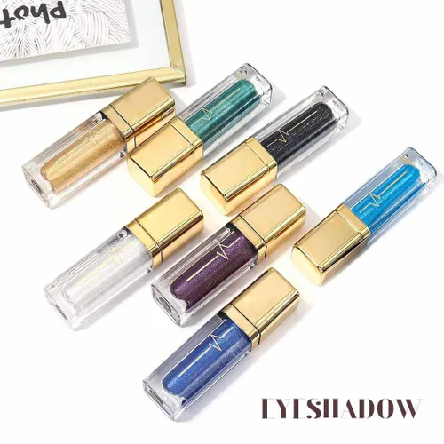 Miniatura 7 de Kilshye Sombra de ojos líquida con purpurina, sombras de ojos metálicas, sombra de ojos de alto pigmento, sombra de ojos impermeable de larga C