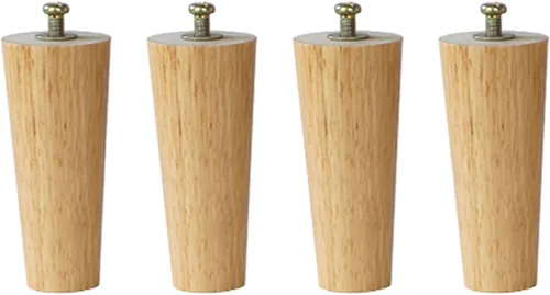 Patas de madera maciza para muebles, patas de sofá cónicas, patas de mesa de café, patas de repuesto para armario, con accesorios, con perno M8