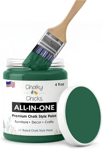 Miniatura 67 de Chalky Chicks - Pintura mate a la tiza, no requiere lijado, 4 onzas líquidas, color gris oscuro (Gun Metal Gray), para muebles, pintura sin Gris