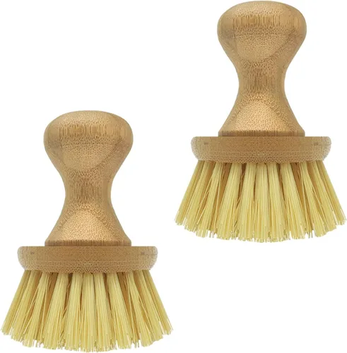Miniatura 7 de LOLA Cepillo vegetal con perilla de bambú cómodo, cerdas de polietileno duraderas, bambú natural, fibras son botellas de soda/agua recicladas, 1