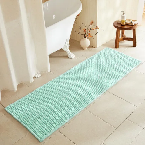 Miniatura 123 de TYUU Tapete de baño estilo gofre, tapete de baño bohemio, antideslizante, lavable, súper absorbente, de secado rápido, bonito tapete de baño