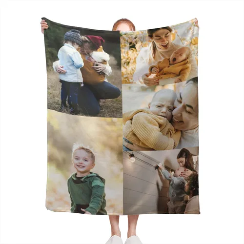 Miniatura 13 de Manta personalizada con fotos, manta personalizada de franela de collage de fotos, regalo personalizado para mascotas, amigos, parejas, cumpleaños