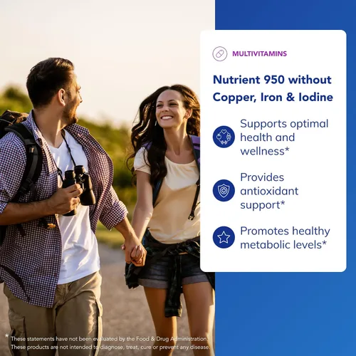Miniatura 3 de Pure Encapsulations Nutrient 950 sin cobre, hierro y yodo Suplemento antioxidante multivitamínico y mineral para apoyar una salud óptima