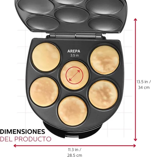 Miniatura 4 de Holstein Housewares HU-09005B arepa eléctrica., Negro