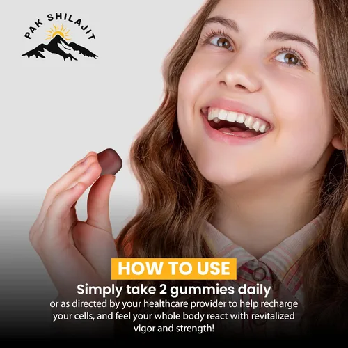 Miniatura 4 de Gomitas Shilajit del Himalaya puras para hombres y mujeres, gomitas orgánicas Shilajit 85 minerales naturales más ácido fúlvico Energía