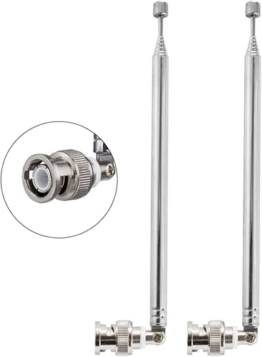 Miniatura 6 de BNC conector macho Antena telescópica 7 secciones VHF UHF 27.0 in/27IN Antena telescópica BNC Plug Antena para CB Radio Policía Escáner Jamón Radio