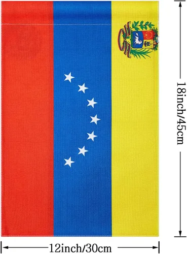 Miniatura 2 de Bandera venezolana de jardín venezolana para decoración de interiores y exteriores, para patio exterior, 12 x 18 pulgadas, doble cara, celebración