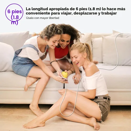 Miniatura 7 de Bloque de carga rápida para iPhone 17/16, paquete de 2 bloques de carga USB de 60 W, adaptador de carga de 5 puertos para Apple iPhone cargador