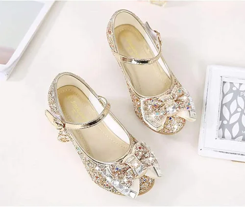 Miniatura 5 de Walofou Zapatos de vestir para niñas de flores, zapatos de tacón para fiesta de boda, zapatos planos de princesa Mary Jane para niños pequeños