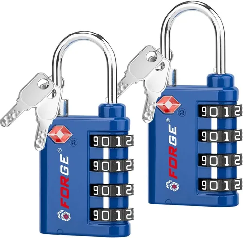 Miniatura 13 de Forge Doble apertura: cerradura con llave o combinación, cerradura aprobada por la TSA para equipaje, estuche pelícano, viajes, gimnasio, escuela