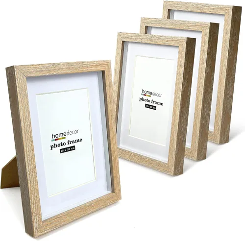 Miniatura 8 de Marco Shadow Box, juego de 4 portarretratos para pared, marcos de fotos rústicos de madera de granja con vidrio templado para galería de pared