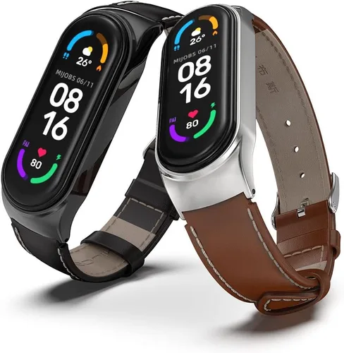 Miniatura 8 de Correa de repuesto de cuero genuino para Amazfit Band 5 Smart Bracelet Watch Accesorios