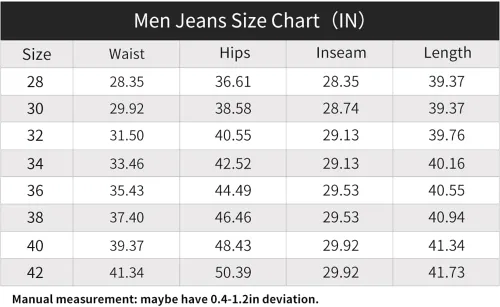 Miniatura 5 de LONGBIDA - Jeans para hombre, de tiro ajustado, con roto y desgastados