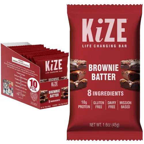 Miniatura 8 de KiZE Energy Bars - Barras energéticas de reemplazo de comidas con alto contenido de proteínas, a base de mantequilla de almendras, sin gluten, sin