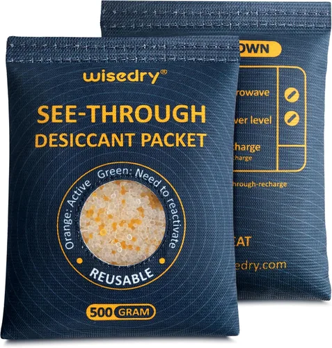 Miniatura 7 de wisedry Paquetes de gel de sílice recargables de 0.71 oz [12 paquetes] para microondas que se reactivan rápidamente en paquetes desecantes