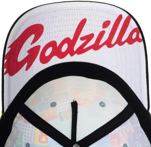 Miniatura 7 de Bioworld Godzilla Cityscape Monsters Cartoon All Over Print Snapback Sombrero para hombre, Verde tropical