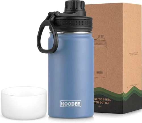 Miniatura 7 de koodee Insulated Water Bottle, 32 oz Stainless Steel Double Wall Vacuum Wide Mouth Sport Bottle with Leakproof Spout Lid (Navy)