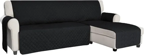 Miniatura 8 de ISSUNTEX - Fundas de sofá seccional para perros, funda reversible en forma de L para sofá, protector de chaise lounge resistente al agua