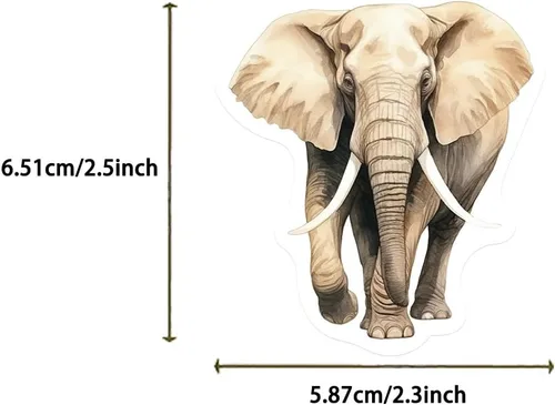 Miniatura 8 de Calcomanías geniales de animales salvajes para álbum de recortes, 50 calcomanías de vinilo impermeables de animales africanos para botellas de agua