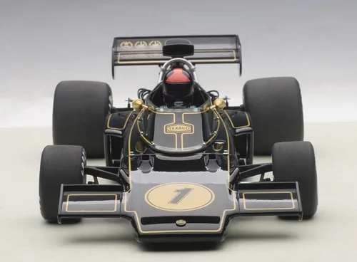 Miniatura 6 de Autoart Lotus 72E 1973 Emerson Fittipaldi #1 con figura de conductor en cabina 1/18 modelo coche