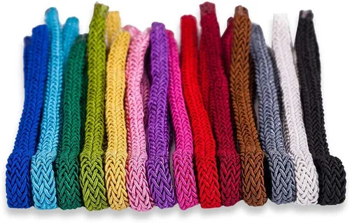 Neotrims Recorte tubular I Cordón en viscosa, tejido de ganchillo, 0.315 in trenzado joyería trenzado cuerda cordón. efecto de diseño de espiga.