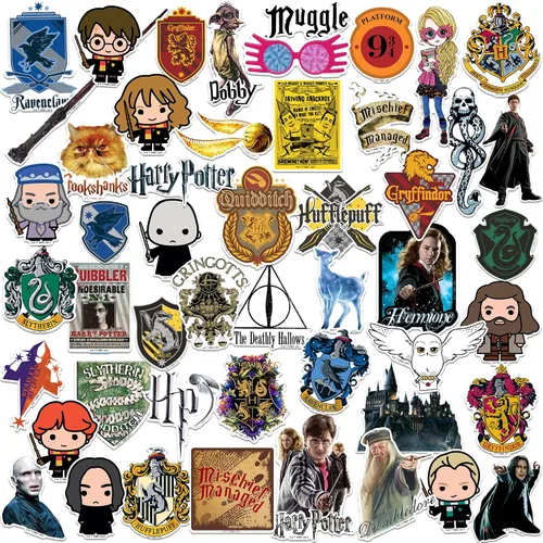 Miniatura 2 de Harry Potter Stickers - Paquete variado de calcomanías de vinilo troqueladas para laptop, botella de agua, álbumes de recortes, tableta, monopatín