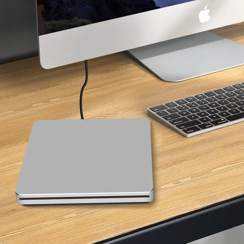 Miniatura 8 de Unidad de CD externa para Mac: USB C reproductor de grabadora de DVD SuperDrive para portátil Windows Apple Plug & Play Copia de seguridad de datos