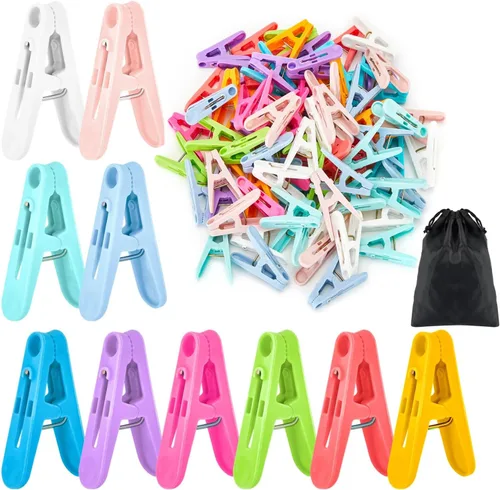 Miniatura 9 de Pinzas de plástico resistentes para ropa, pinzas resistentes al viento, pinzas para ropa, diseño sin rastro para ropa, 3 colores, 12